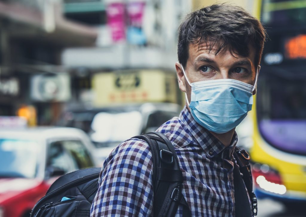 Man wearing a mask for his face shape